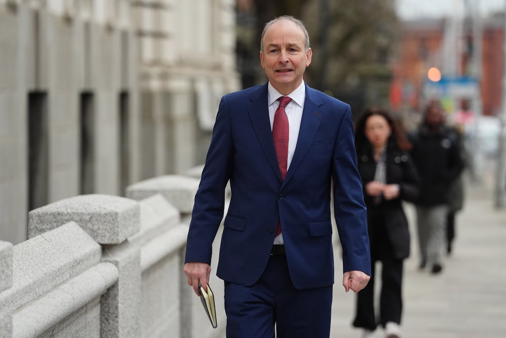 Taoiseach Micheál Martin arriving for a Cabinet meeting at Government Buildings on Wednesday. Photograph: Brian Lawless/PA Wire