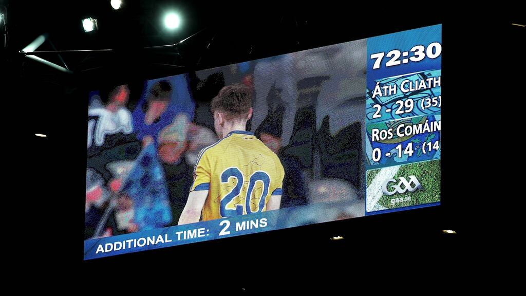 Roscommon were on the wrong end of a 21-point thrashing at Croke Park on Saturday night. Photograph: Donall Farmer/Inpho