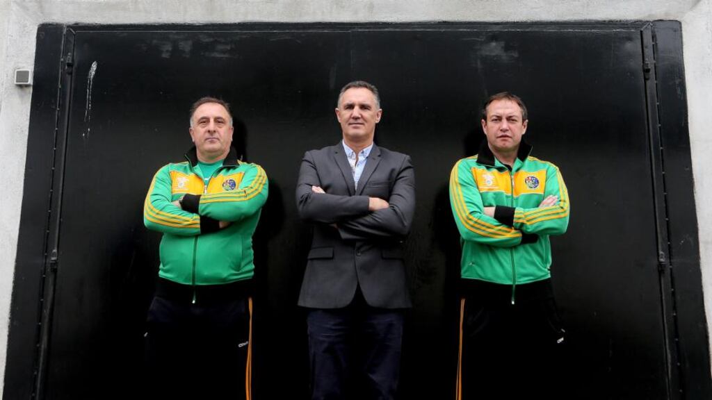 Irish coaches Zuar Antia, Billy Walsh and Eddie Bolger. Photograph: James Crombie/Inpho