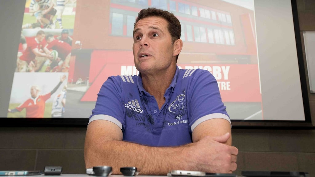 Munster director of rugby Rassie Erasmus: ‘We’ve got a tough challenge.’ Photograph: Morgan Treacy/Inpho