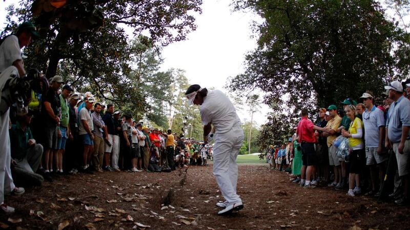 Bubba Watson on the second sudden death playoff hole in 2012.