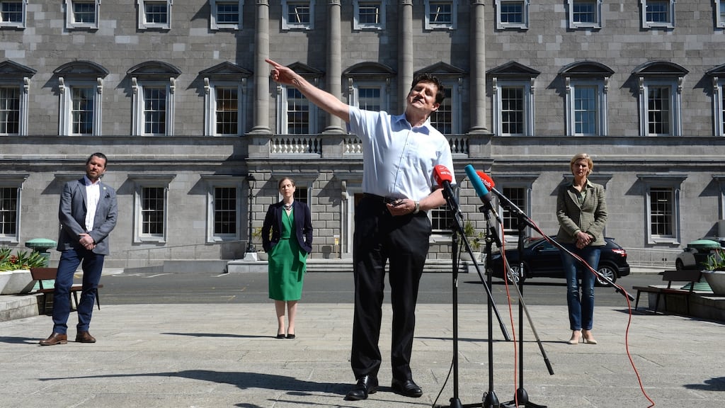 Green Party leader Eamon Ryan: to meet the 7 per cent target, there must be a new land-use plan, energy projects and the retrofitting of buildings. Photograph: Dara Mac Donaill