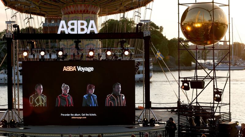 Abba Voyage at Gröna Lund, Stockholm. Photograph: Fredrik Persson/TT News Agency/AFP/Getty