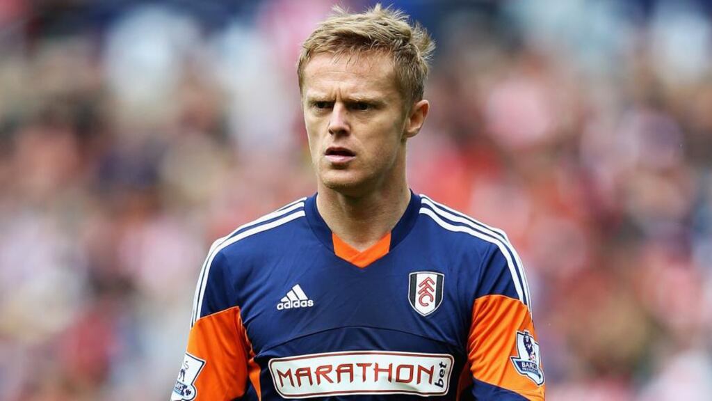 Fulham winger Damien Duff is currently recovering from a knee operation and does not expect to play in the Premier League again. Photograph: Getty.
