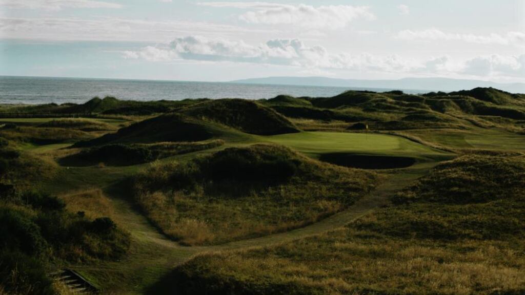 A view of the ‘Postage Stamp’ par-three eighth hole at Royal Troon. Photograph: David Cannon/Getty Images