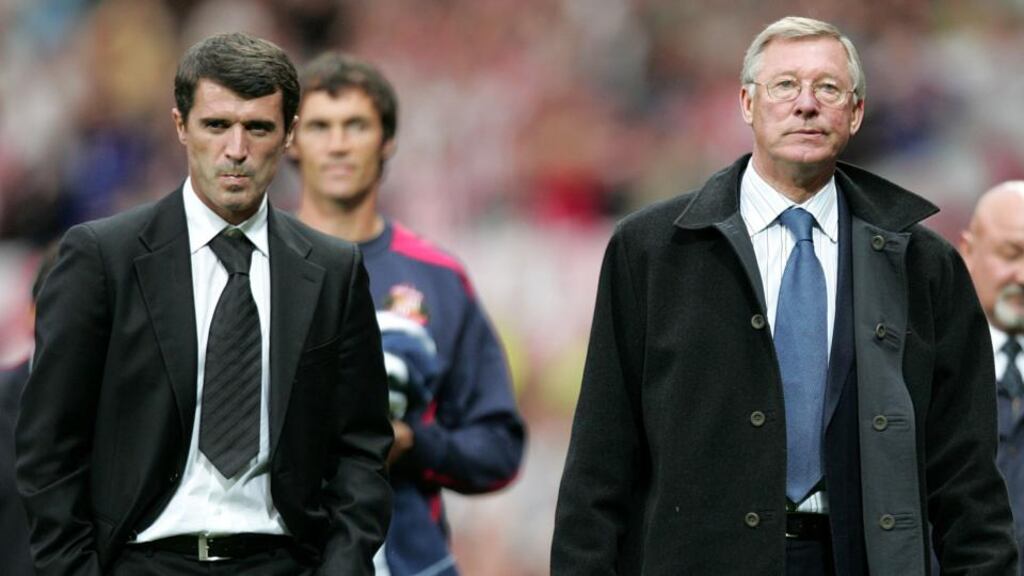 Roy Keane (left) and former Manchester United manager Alex Ferguson. Photograph: PA Wire