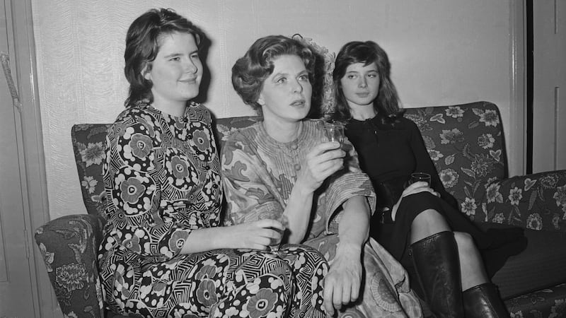 Isabella Rosselini (right) sits with her mother Ingrid Bergman and her sister Isotta Ingrid (left) in 1971. Photograph: P Felix/Daily Express/Getty Images)