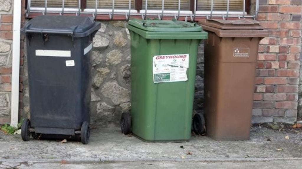 The new bin charges proposals allow for the abolishing of a flat-rate fee imposed on householders by some waste companies. Instead, homeowners would have the option of paying by lift or paying by weight. Photograph: Alan Betson/The Irish Times