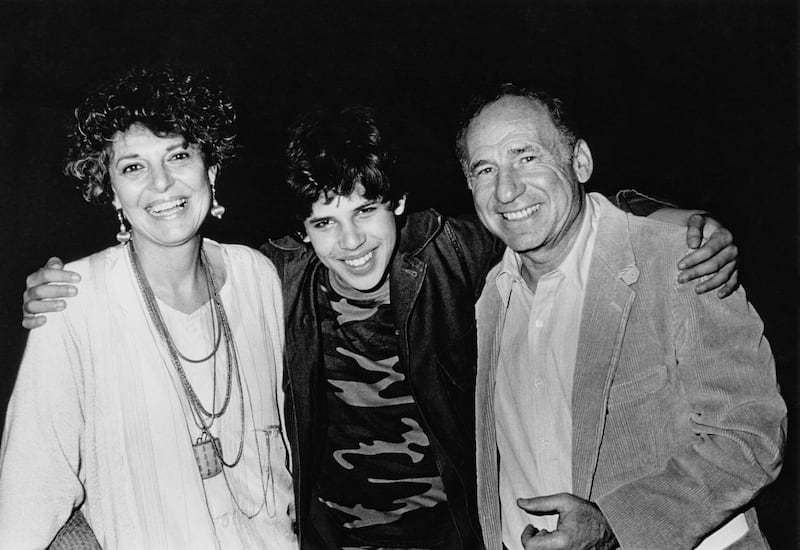 Mel Brooks with wife Anne Bancroft and son Max in 1986. Bancroft died in 2005. Photograph: Frank Edwards/Fotos International/Getty Images