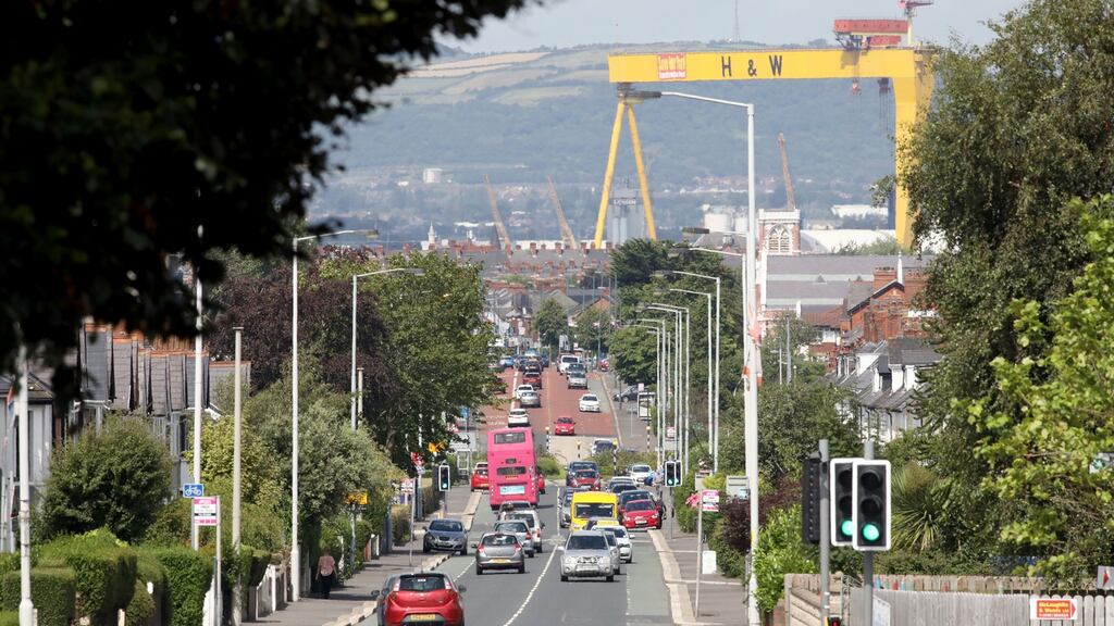 Harland and Wolff shipyard in Belfast. Photograph: Paul Faith/AFP via Getty