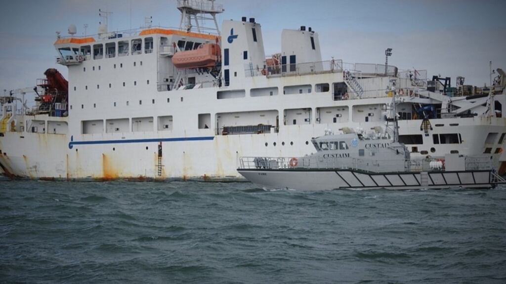 Officers aboard the Revenue Customs Cutter Faire boarded an Italian-registered ship off Dublin.