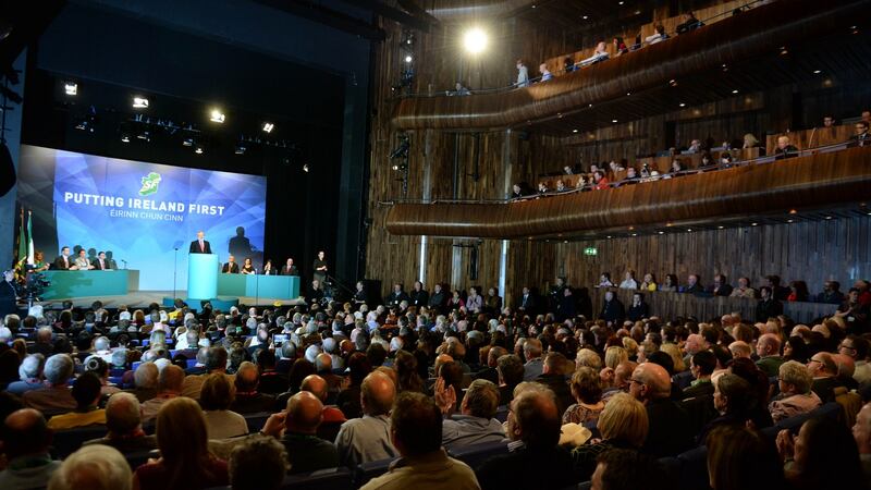 Gerry Adams addresses the Sinn Féin Ard Fheis in 2014 in Wexford Opera House.Photograph: Dara Mac Dónaill