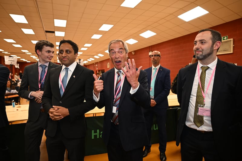 Nigel Farage’s Reform UK beats Labour by six votes in Runcorn and Helsby byelection
