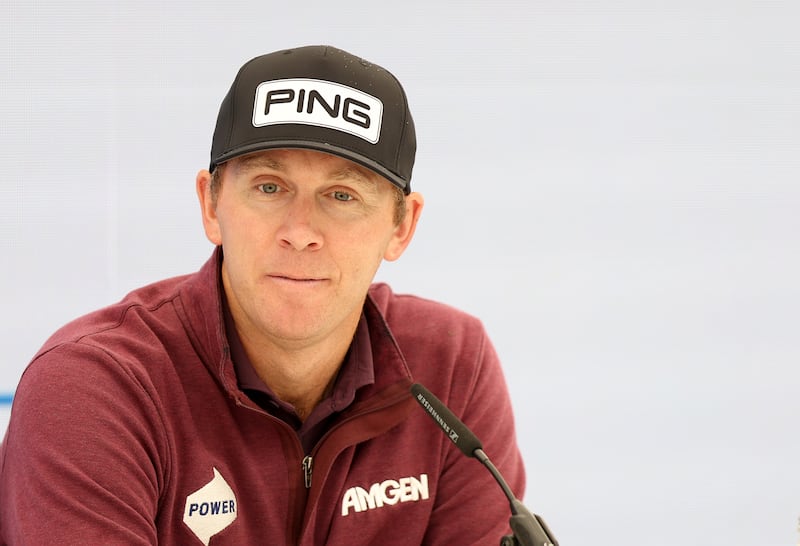 Séamus Power of Ireland speaks to the media. Photograph: Jasper Wax/Getty