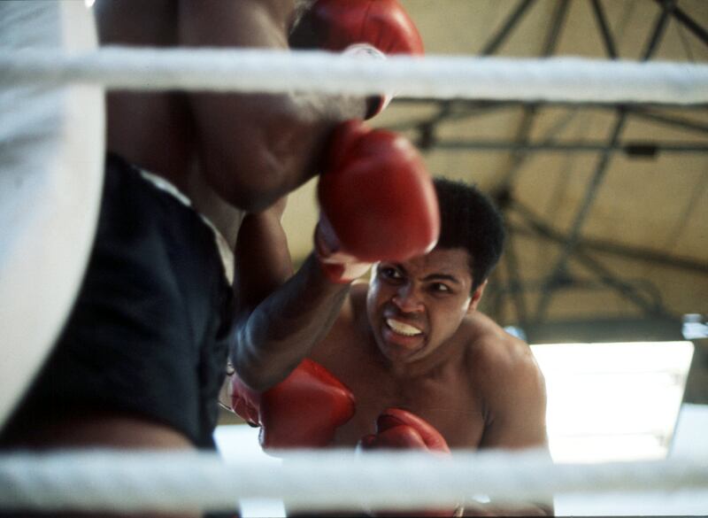 Muhammad Ali in action against Al 'Blue' Lewis during a Heavyweight fight at Croke Park in 1972. Photograph: Don Morley/Allsport/Getty Images