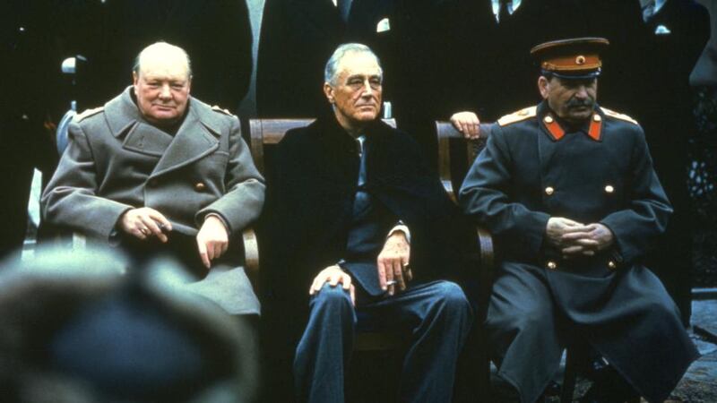 Yalta: Winston Churchill, Franklin Delano Roosevelt and Joseph Stalin at Yalta in 1945. Photograph: Hulton/Getty