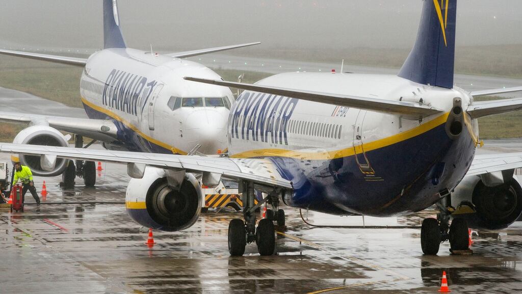 Ryanair filled 12 million more seats in 2017 than a year earlier, while second-ranked EasyJet said Friday that it flew 7.2 million more passengers in the period. Photograph: AFP/Getty Images