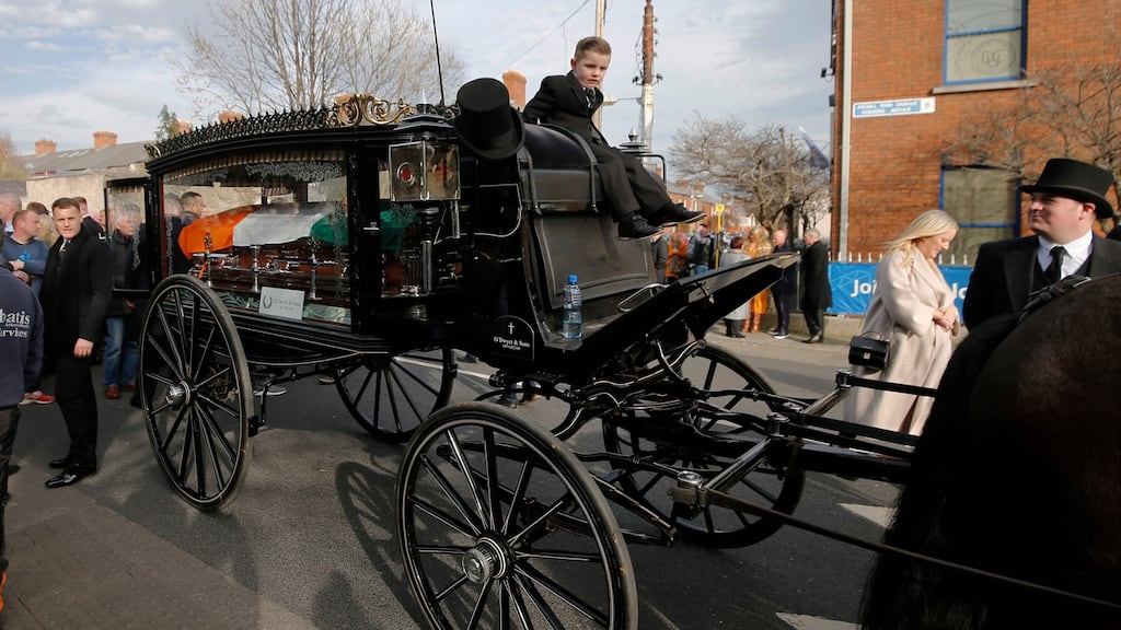 The funeral of John ‘Whacker’ Humphrey. Photograph: Nick Bradshaw
