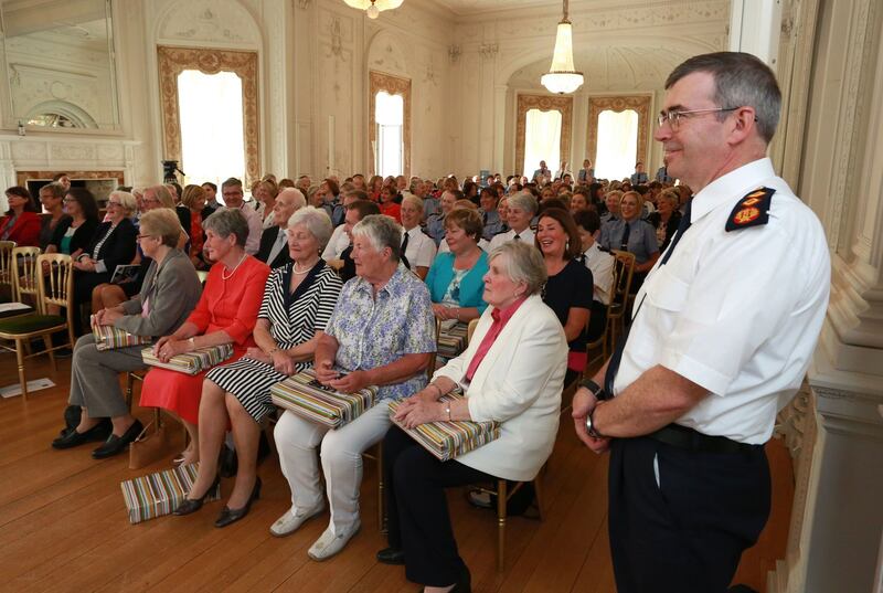 WATCHFUL EYE: Garda Commissioner Drew Harris at an event in Farmleigh House marking the 60th anniversary of women being permitted to join the Garda. Photograph: Crispin Rodwell