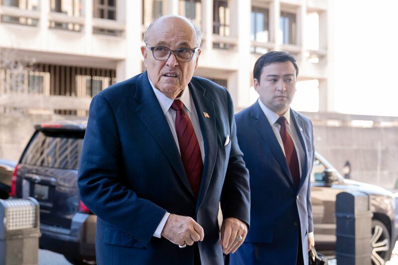 Former mayor of New York Rudy Giuliani is expected to enter the witness box, according to his lawyer. Photograph: Jose Luis Magana/AP