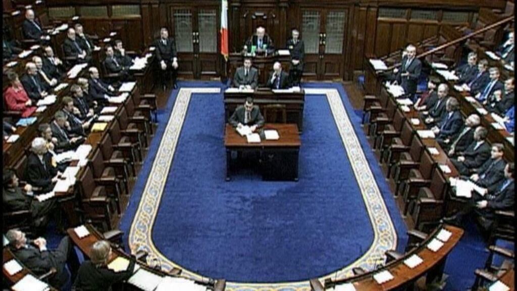 The Dáil chamber. The Peaple’s Candidates criticised the party whip system for failing to allow politicians represent their constituents.