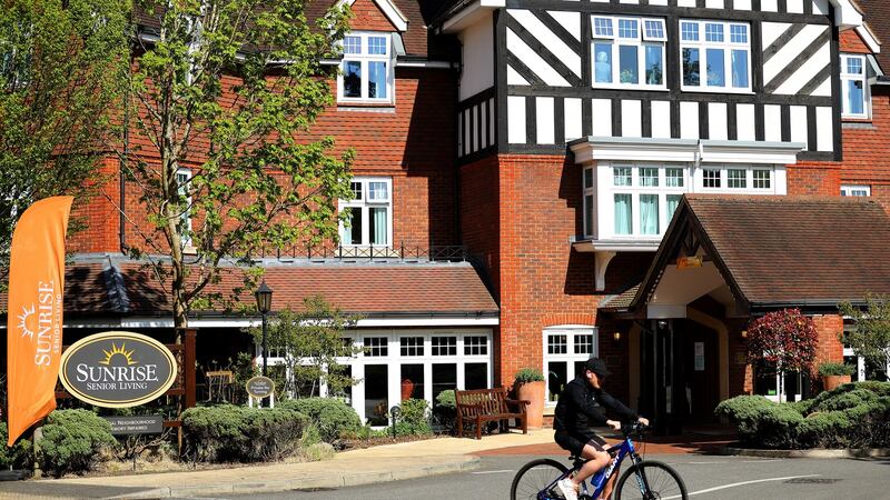 The Sunrise care home in Bagshot, England. At the beginning of the epidemic it was not understood within the UK health system that people with the virus who were asymptomatic could infect others. Photograph: Warren Little/Getty Images