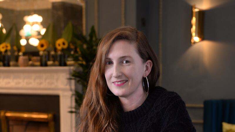 Mary Nally in her black Aran sweater. Photograph: Dara Mac Dónaill / The Irish Times