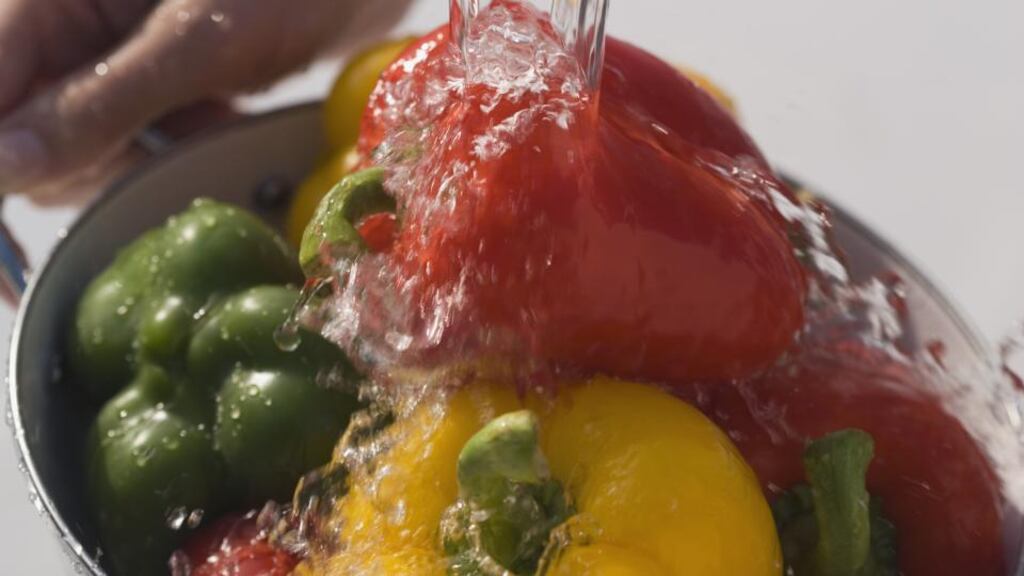 Try to eat a rainbow of colour every day: that means at least one red fruit or vegetable for lycopene. Remember fruit and vegetables provide critical vitamins, minerals, fibre and antioxidants. Photograph: Getty Images