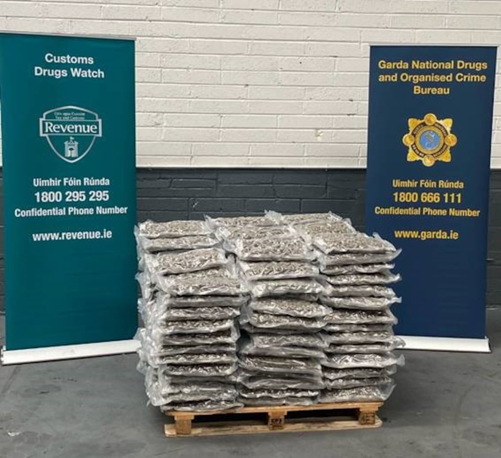 The cannabis worth an estimated €2.1 million seized in Dublin on Friday
