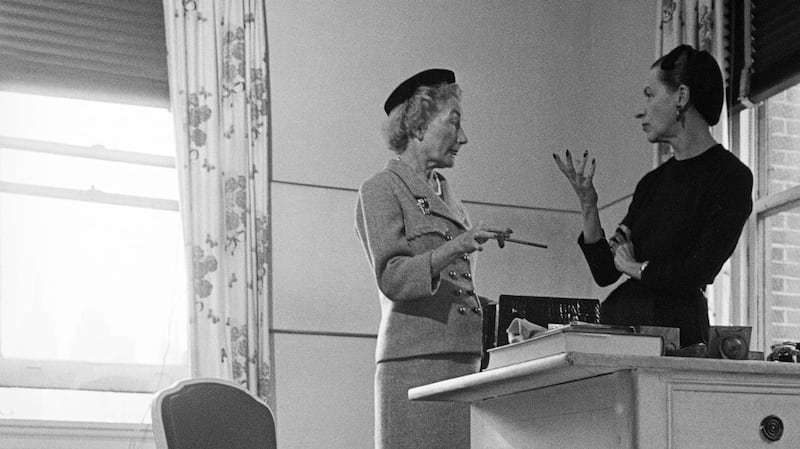 Editor Carmel Snow (L) and Fashion Editor Diana Vreeland (R) reviewing magazine layouts in Harper’s Bazaar office in December 1952. Photograph: Walter Sanders/Time & Life Pictures/Getty Images