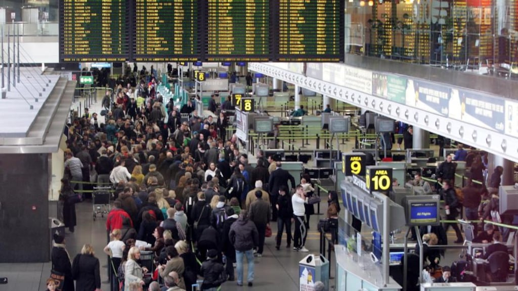 Annual passenger numbers at Dublin Airport peaked at just under 23.5 million in 2008 and fell back to 18.4 million in 2010, before beginning to grow again. Photograph: Eric Luke/The Irish Times
