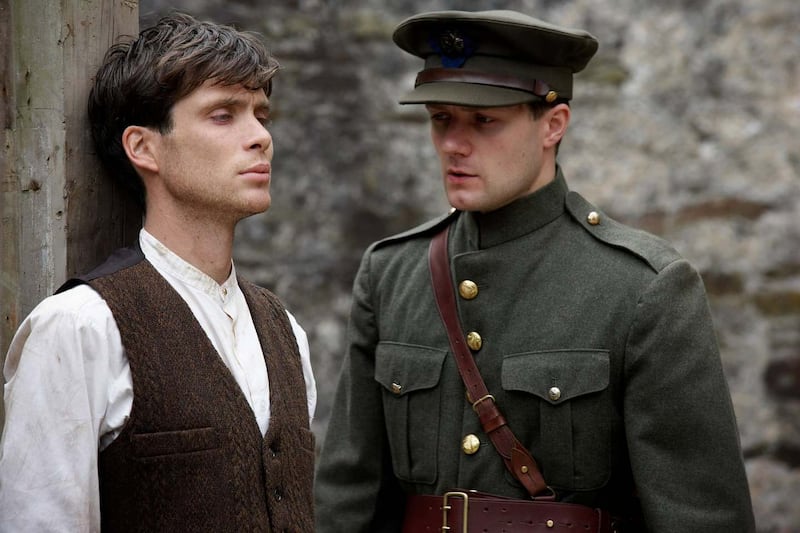 Cillian Murphy with Pádraic Delaney in Ken Loach’s 2006 film The Wind That Shakes the Barley