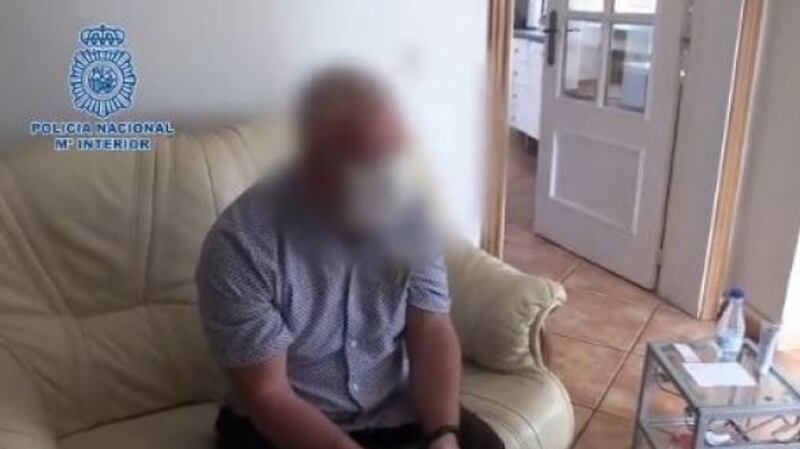 John Gilligan is pictured during a search operation in Alicante, Spain. Photograph: Videograb/Spanish National Police