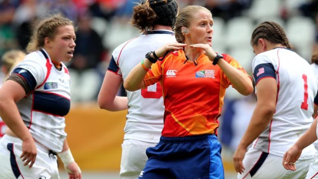 Helen O’Reilly officiated at last year’s Women’s World Cup in France. Photograph: Dan Sheridan/Inpho