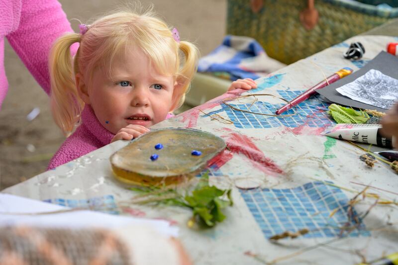 Children of all ages enjoy fun activities and workshops combining art and nature on Wild Child Day