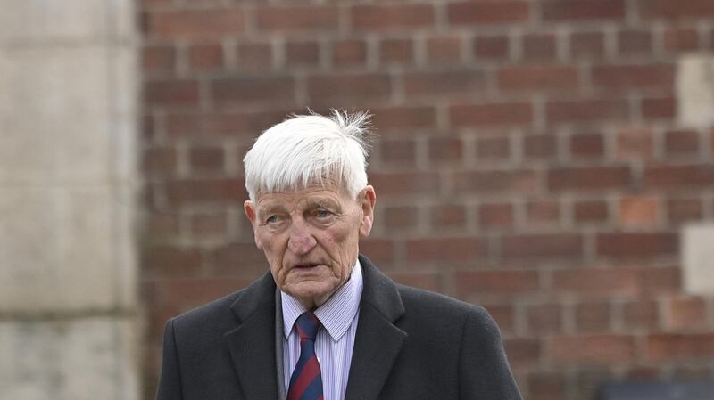 British army veteran Dennis Hutchings arriving at Laganside Courts in Belfast for his trial in October. He died on October 18th. Photograph: Mark Marlow/PA Wire
