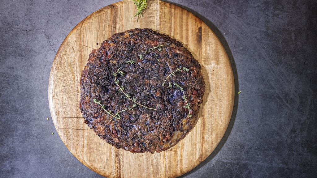 Smoked bacon and beetroot rosti