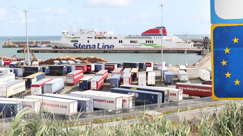 Rosslare Europort: Tents were erected ahead of each Brexit deadline this year for use as emergency inspection accommodation in case of a no-deal scenario. Photograph: Niall Carson/PA Wire