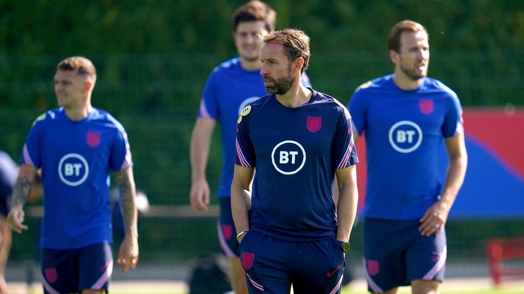 Gareth Southgate has warned against complacency with England in a dominant position in Group I. Photograph: Nick Potts/PA