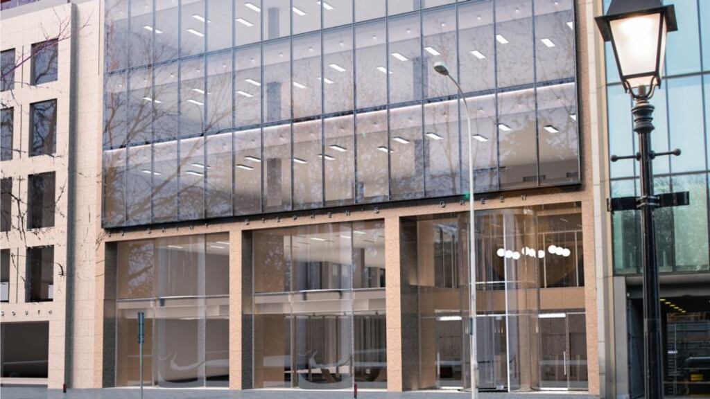 A computer-generated image of the building to replace Hainault House at 69-71 St Stephen’s Green, Dublin 2