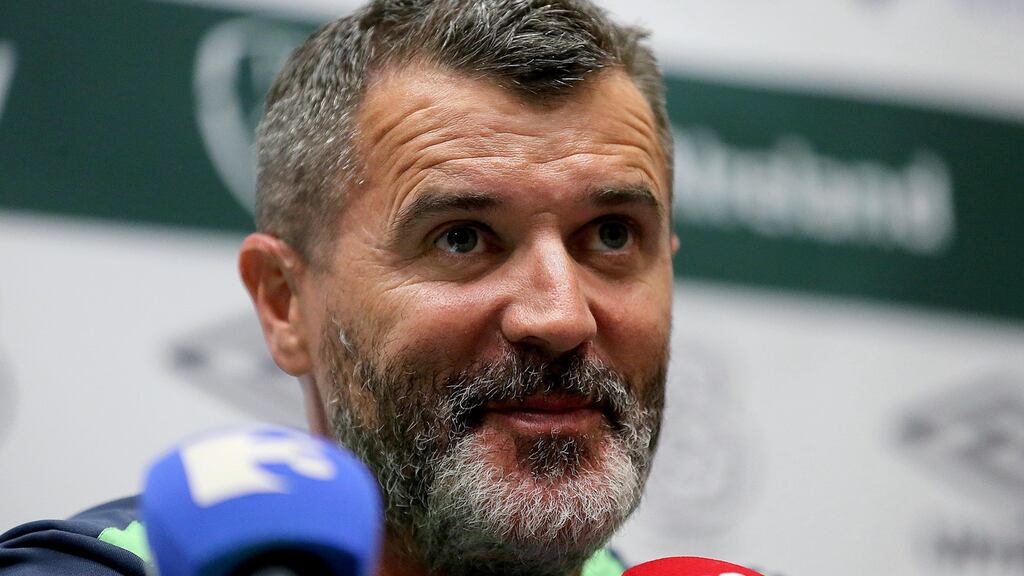 Republic of Ireland assistant manager Roy Keane during a press conference at Abbotstown on Tuesday. Photograph: Donall Farmer/Inpho