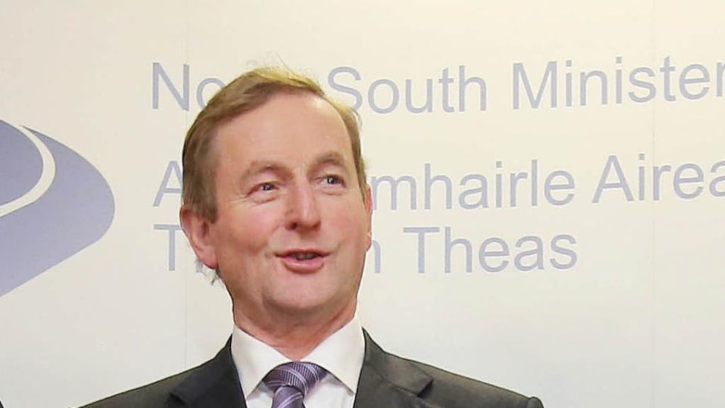 Taoiseach Enda Kenny: “absolutely happy” that he will lead Fine Gael into the next election to form a government with the Labour Party. Photograph: Niall Carson/PA