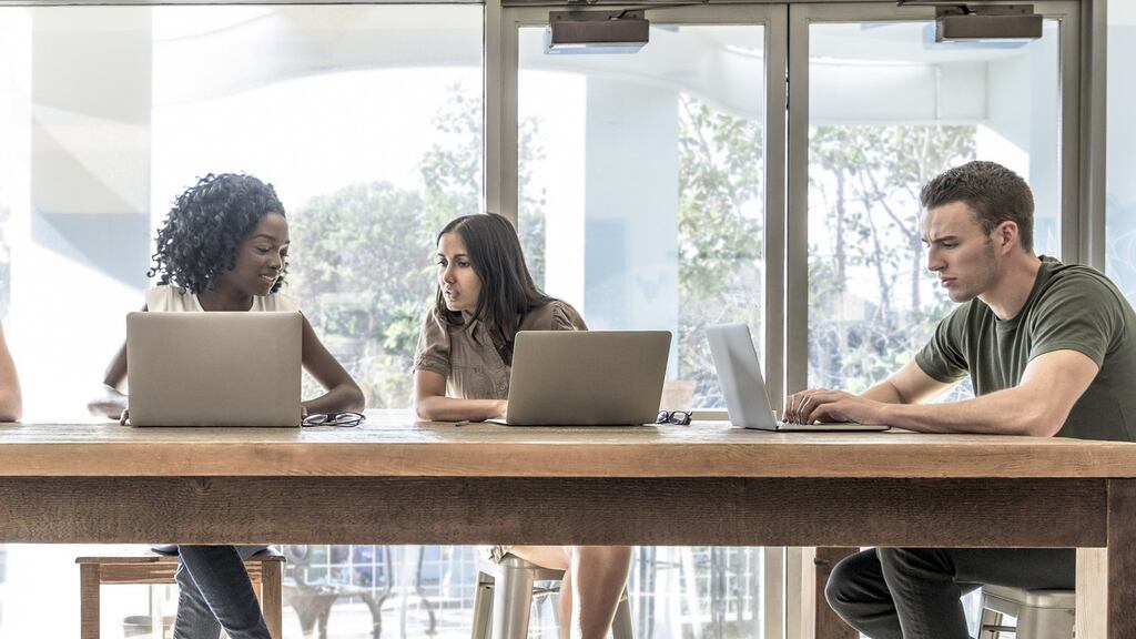 Companies view shared office space as a place to network, share ideas and benefit from an extended eco-system of like-minded companies and individuals. Photograph: iStock