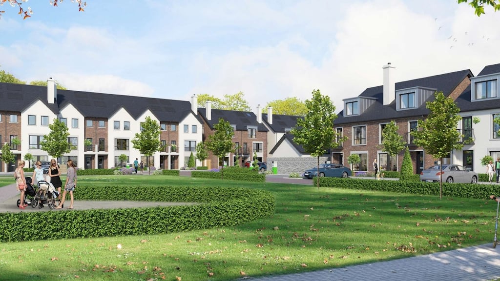 A computer-generated image of the houses at the proposed Sutton Fields scheme.