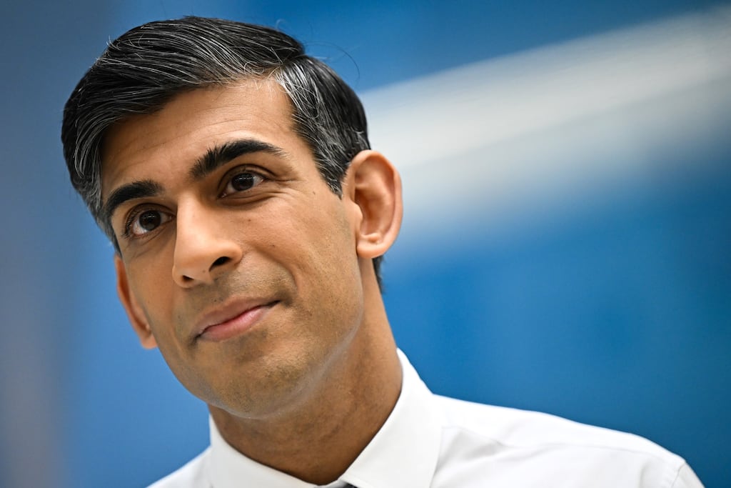 British prime minister Rishi Sunak during visit to northern England on Monday. He said: 'I was able to make a very quick decision that it was no longer appropriate for Nadhim Zahawi to continue in government, and that’s why he’s no longer there.' Photograph: Oli Scarff/Getty