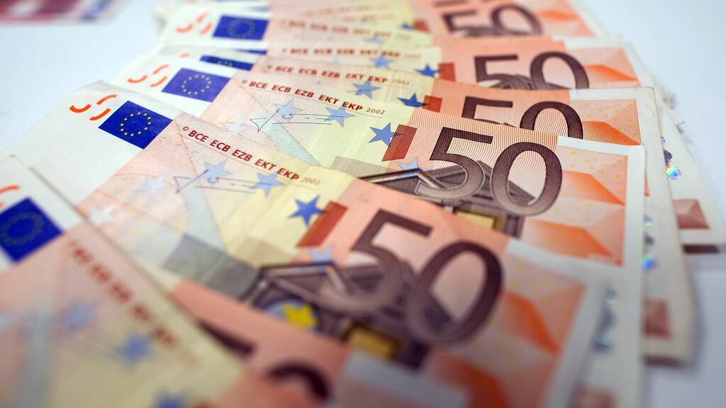 The disposable income of Irish households recorded an 8 per cent annual increase in the third quarter of last year. Photo: Bloomberg