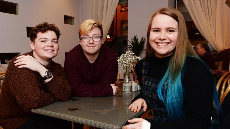Quarter-century: “There’s not much talk amongst younger people around the anniversary,” says Ayrton Kelly (left, with Jayson Pope and Katie McCabe in 2017. Photograph: Cyril Byrne