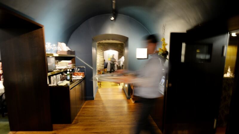 Runners carry the food from the kitchen to the dining room