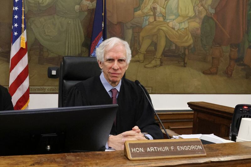 Judge Arthur Engoron: 'This is not a political rally.' Photograph: Jefferson Siegel/New York Times