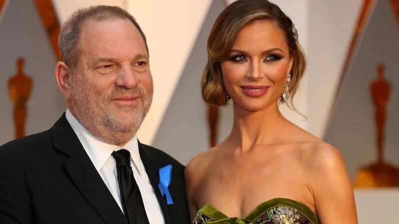 Harvey Weinstein and Georgina Chapman at the 2017 Academy Awards in Hollywood. Photograph: Mike Blake/Reuters